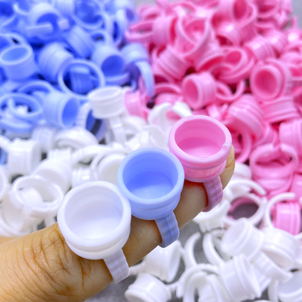 Eyelash Extension Last - 100Pcs Einweg Kleber Ring Tasse Für