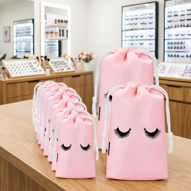 Eyelash Extension Aftercare - 10 Stück Make-up-Taschen für Wimpernpflege, bunte