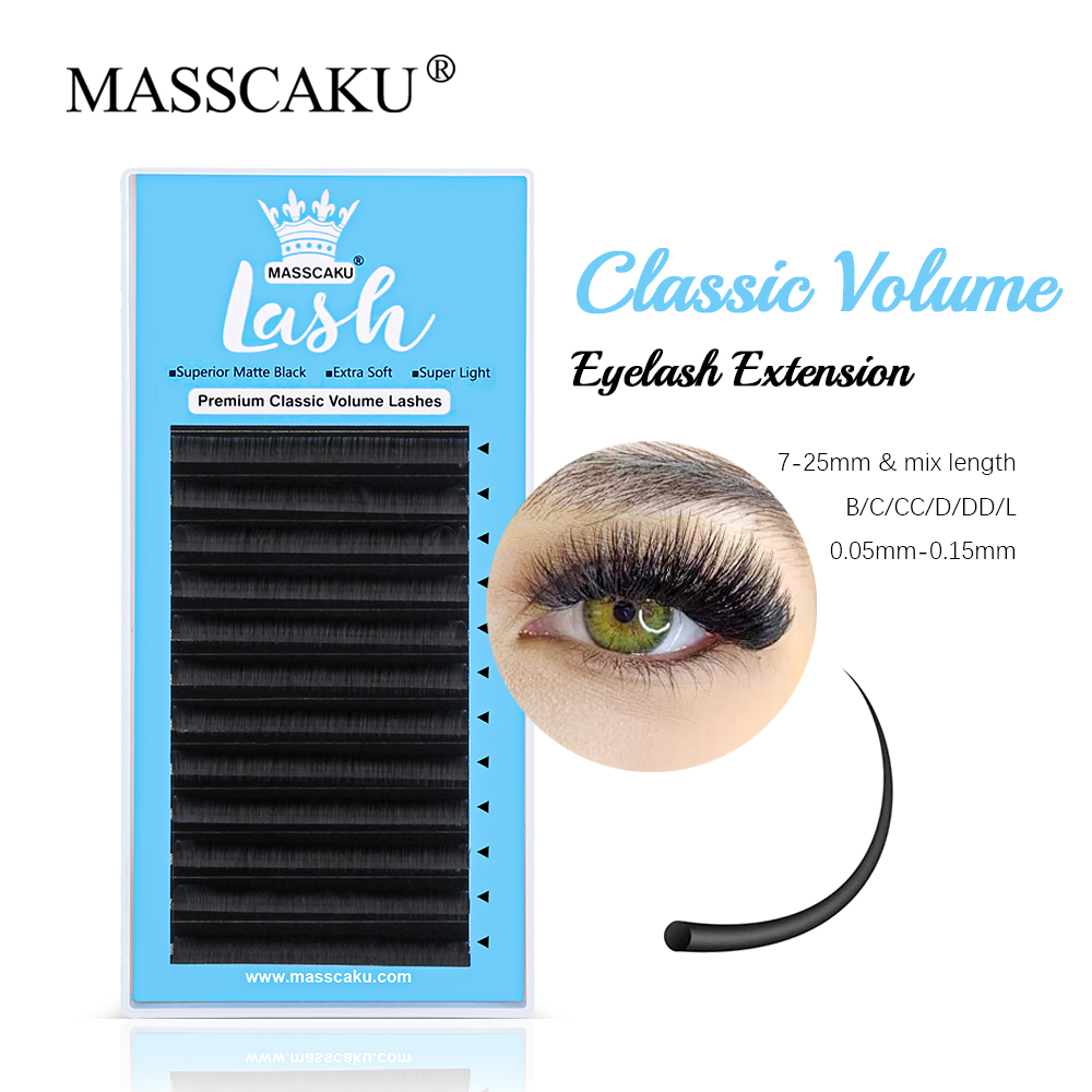 Eyelash Extension Russian - Masscaku 0.05/0.07/0.10/0,15mm klassische regelmäßige Wimpern verlängerung