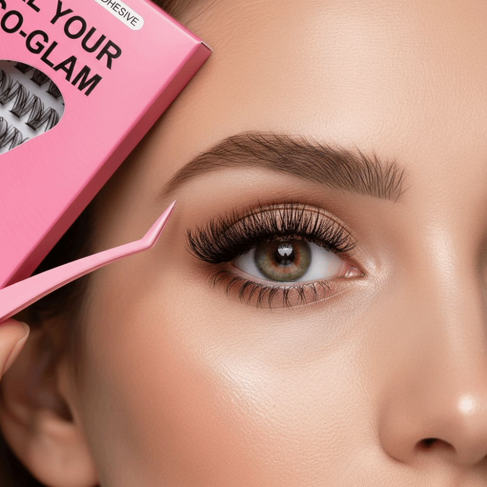 Lash Adhesive Glue - Natürlich Aussehende DIY Wimpernverlängerungs-Set Flauschige Selbstklebende
