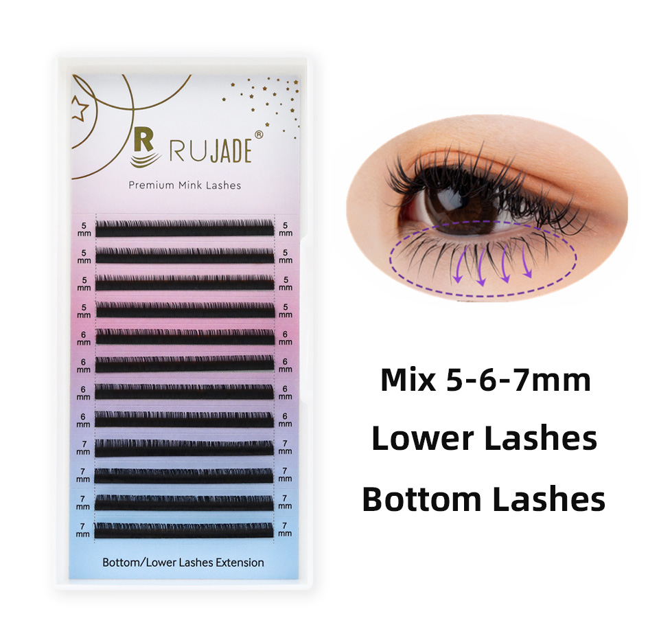 Eyelash Extension C Curl - Untere Wimpernmischung 5 6 7 mm