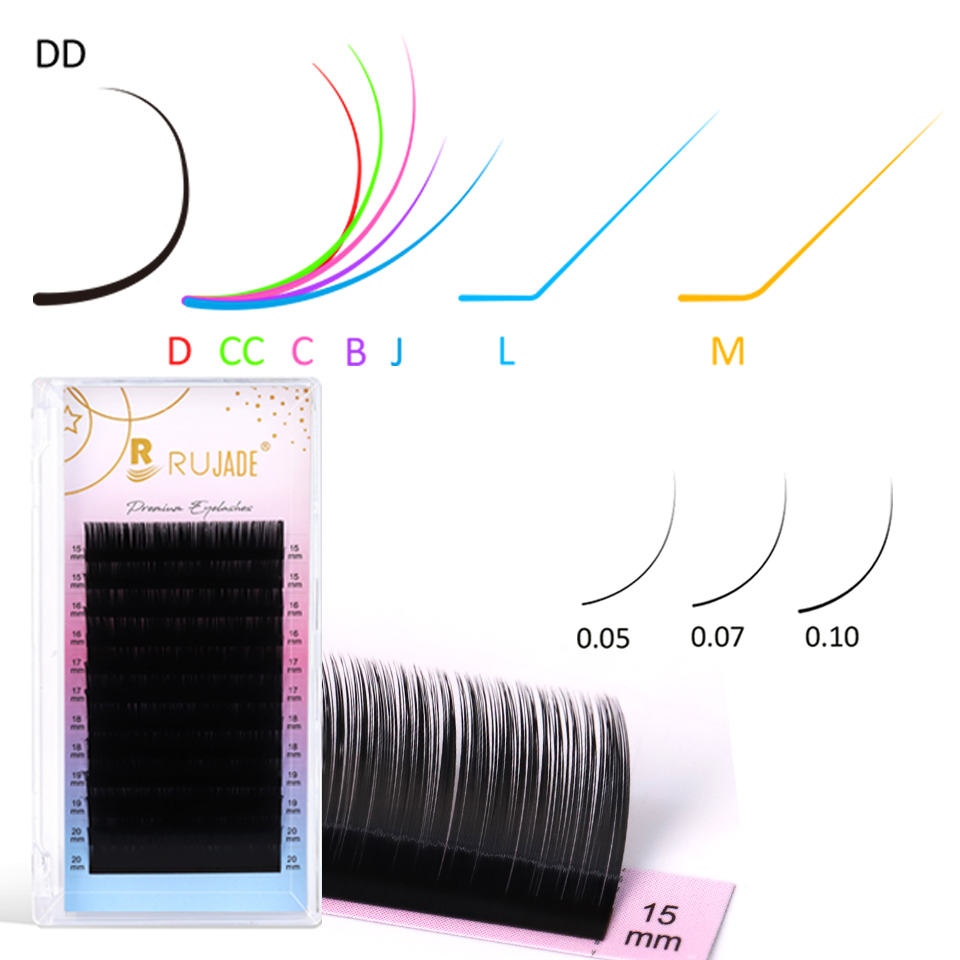 Eyelash Extension C Curl - RUJADE J B C D L