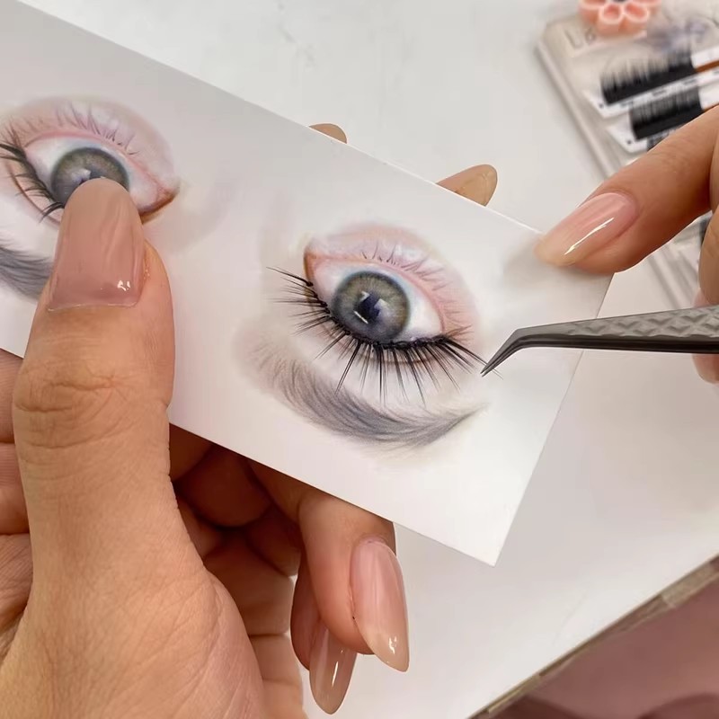 Eyelash Extension Aftercare - Wiederverwendbare Wimpern-Mapping-Karten für Anfänger – Wimpern-Design-Display