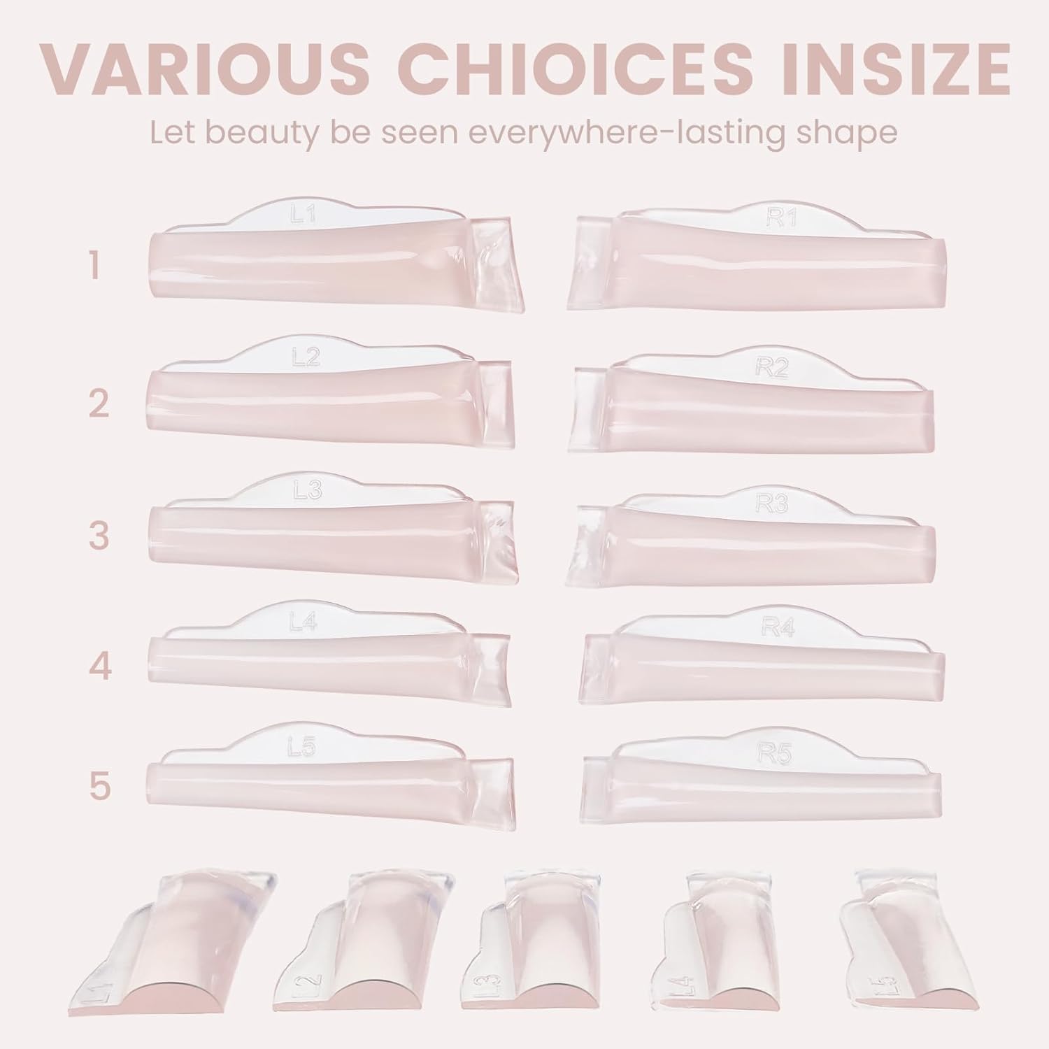 Eyelash Extension C Curl - Libeauty 5 Paar C-Curl Silikon-Lifting-Pads für