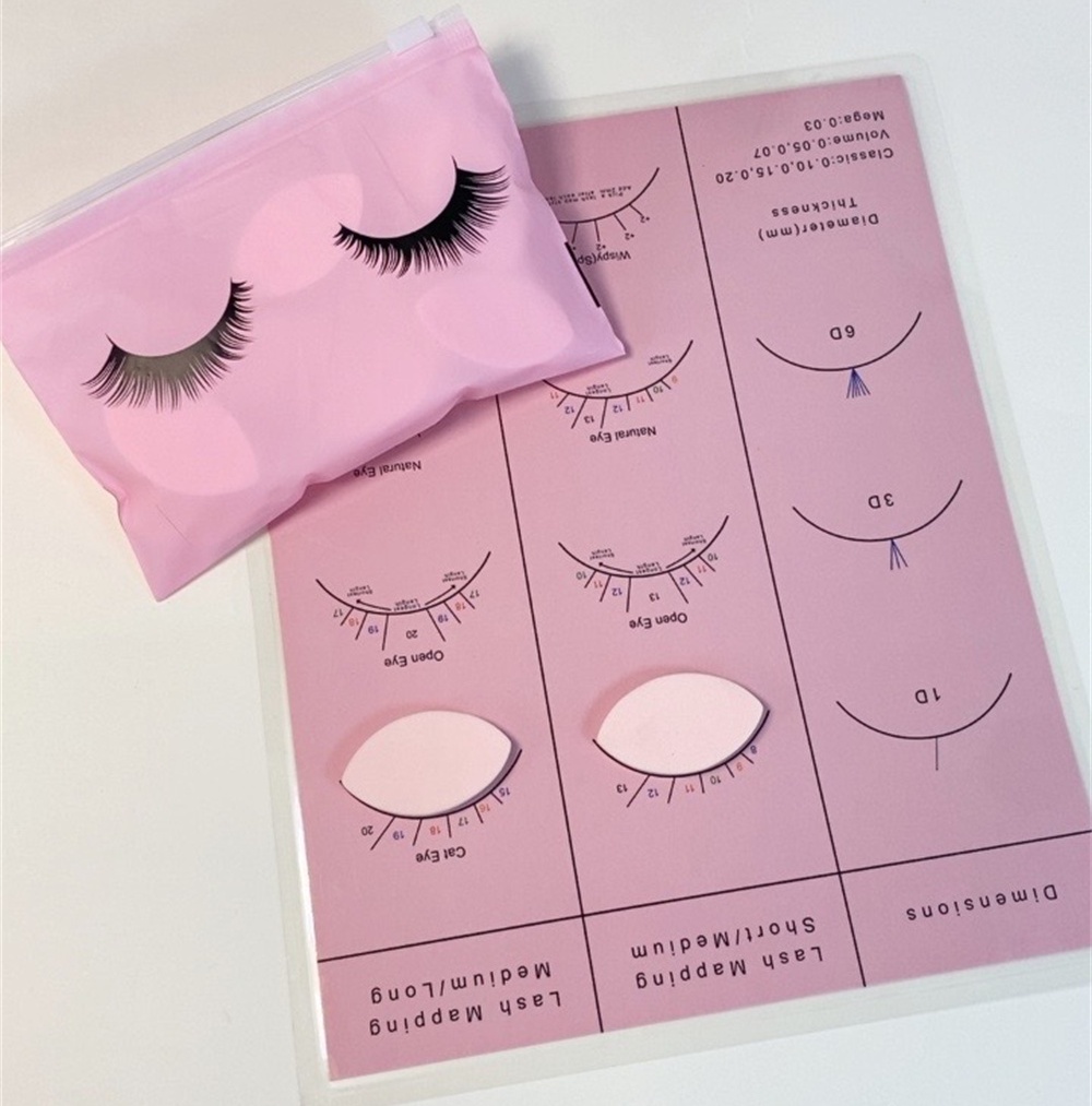 Lash Mapping Sticker - Wimpernkartendiagramm für Anfänger, Übungsdiagramm für Wispy