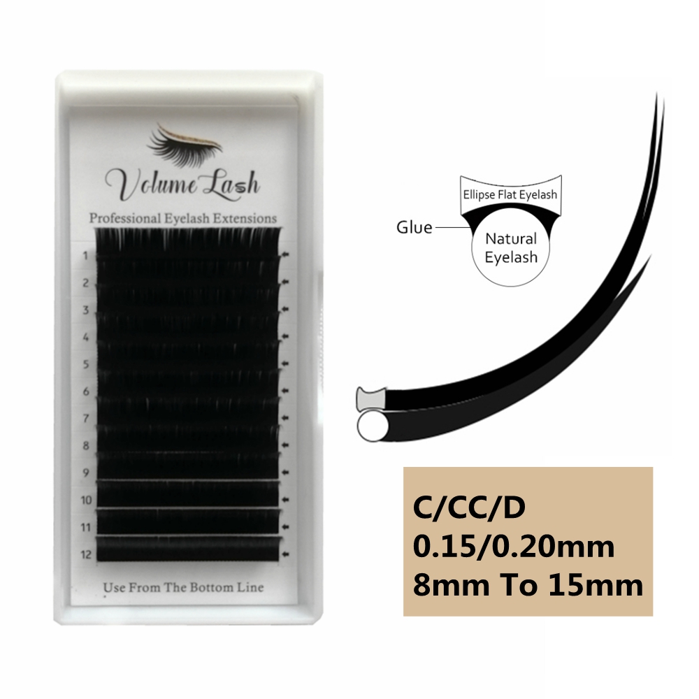 Eyelash Extension C Curl - Ellipse Flache Einzelnen Wimpern Natürlichen Wimpern