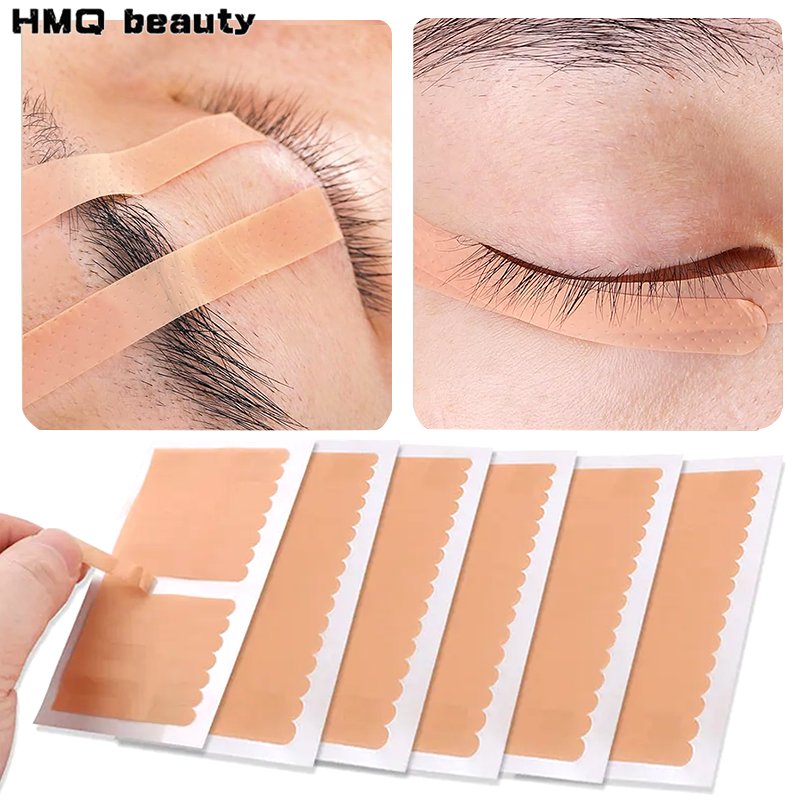 Lash Mapping Sticker - Gepfropfte falsche Wimpern-Lifting-Augenlid-Klebeband, Vlies-Augenbrauen-Schutzbänder, fusselfrei, unter
