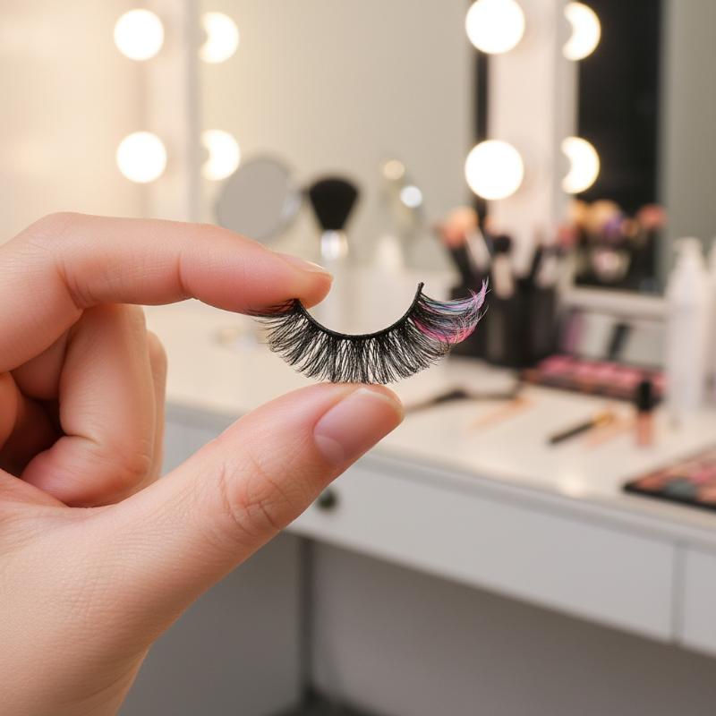 Eyelash Extension Russian - 7 Paar Bunte Künstliche Wimpern 3D