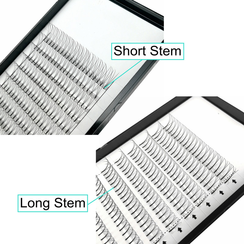 5 Tabletts/Lot, langer Stiel,  – Eyelash Extension C Curl Bewertung und Preis