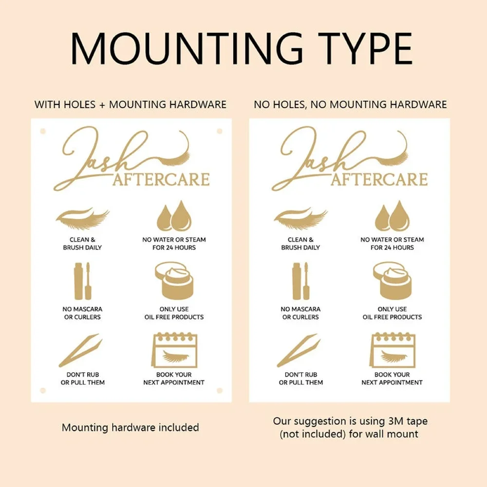Nachsorge-Schild für Wimpernve – Eyelash Extension Aftercare Bewertung und Preis