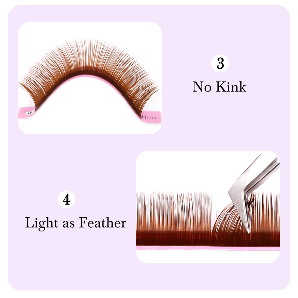 Dunkelbraune Wimpernverlängeru – Eyelash Extension Russian Bewertung und Preis